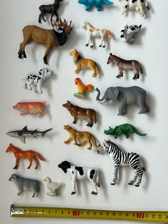 LOT of 21 Miniature Dinosaurs Birds Farm & Wild Animals dog Cow Deer Horse Cheap - Picture 5 of 5
